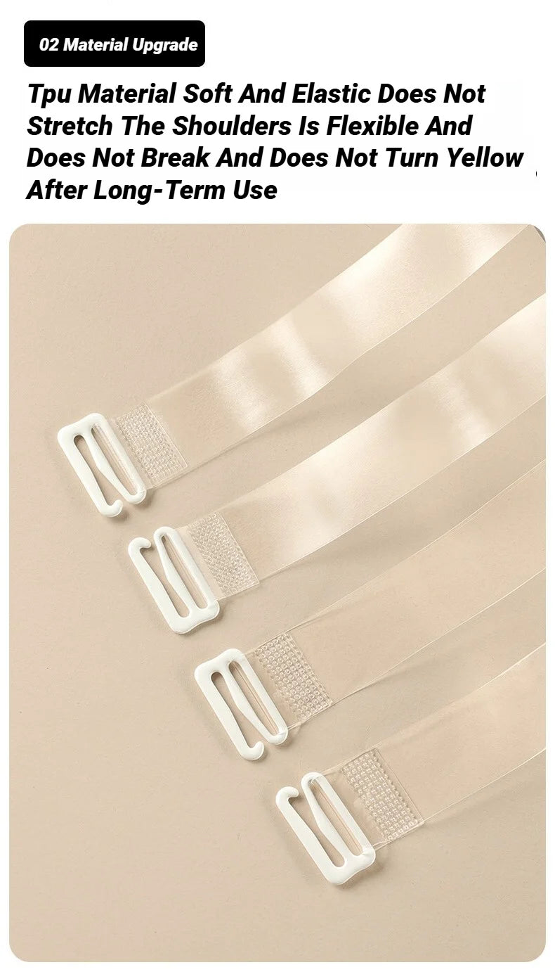 Tirantes Transparentes para Ropa Interior Femenina, Ajustables, Antideslizantes, Sin Costuras, para Sujetador