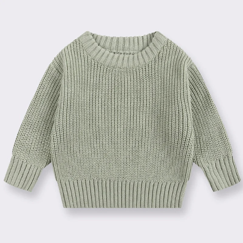 Suéteres de bebé Otoño Invierno niños niñas de manga larga suéter de punto de Color puro bebé niños niñas suéter suéteres ropa