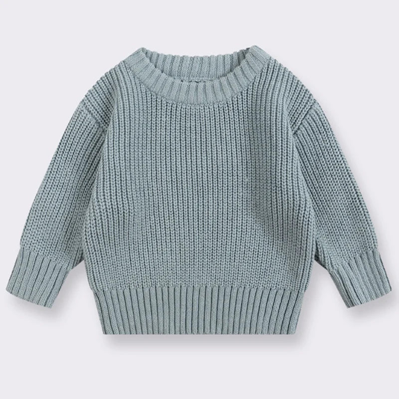 Suéteres de bebé Otoño Invierno niños niñas de manga larga suéter de punto de Color puro bebé niños niñas suéter suéteres ropa