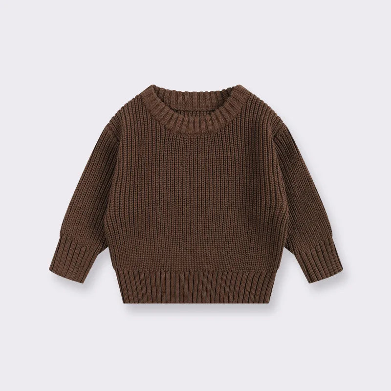 Suéteres de bebé Otoño Invierno niños niñas de manga larga suéter de punto de Color puro bebé niños niñas suéter suéteres ropa