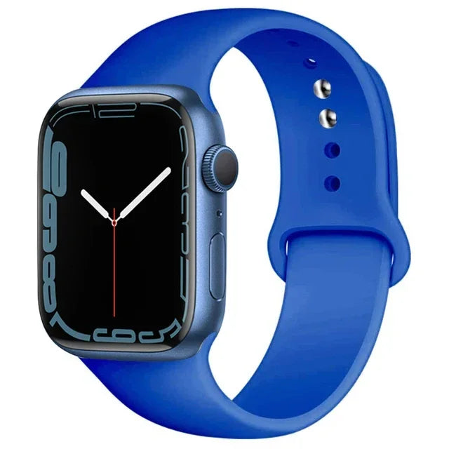 Correa de silicona para Apple Watch, 46mm, 44mm, 45mm, 40mm, 41mm, 42-38mm, 49mm, pulsera deportiva iwatch series 11 10 9 8 7 6 5 SE Ultra3