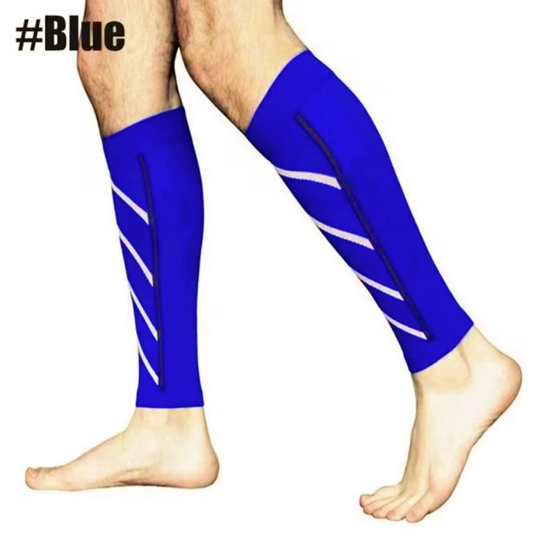 1 par de mangas de compresión para pantorrilla, calcetines de compresión para pierna para correr, férula para espinilleras, para hombres y mujeres, 20-30mmHg