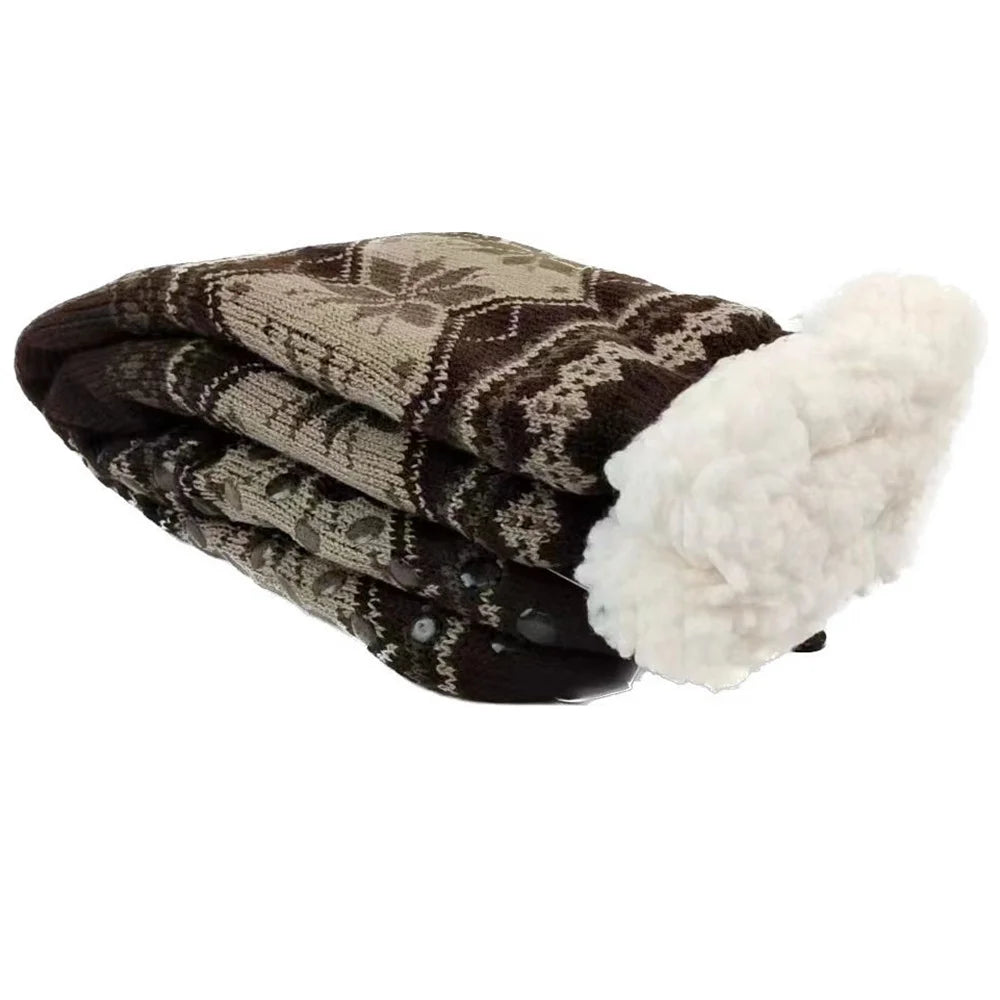 Calcetines de invierno para hombre, calcetín corto esponjoso y cálido de terciopelo suave, térmico, antideslizante, peludo, regalos gruesos, novedad de 2023