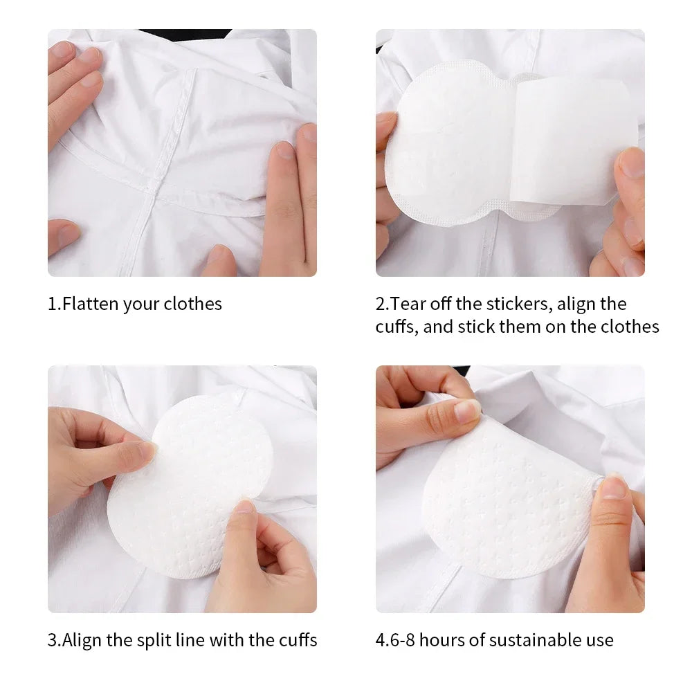 10/20/40/50 Uds. Almohadillas para el sudor Unisex, desodorantes de verano, almohadillas para el sudor antitranspiración desechables, almohadilla protectora para el sudor absorbente