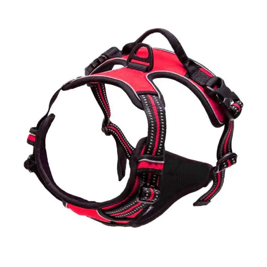 Arnés para perros sin tirones, Clip frontal, mango de fácil control reflectante resistente para caminar con perros grandes