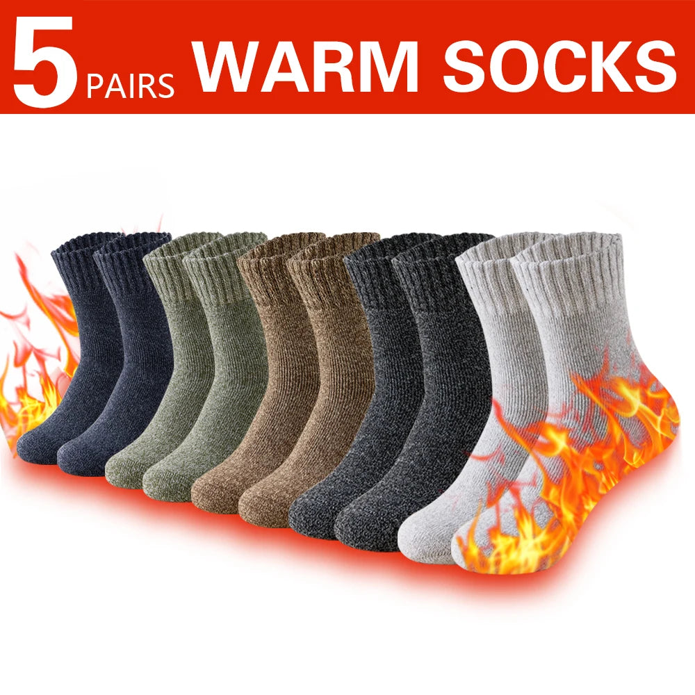 3 pares de calcetines gruesos de invierno para hombre, calcetines largos para deportes al aire libre, calcetines de nieve resistentes al frío a prueba de heladas para hombre, regalo 39-44