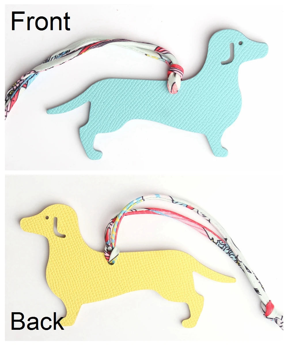 Llavero con doble cara de piel auténtica de grano completo de cocodrilo, gato de la suerte, cachorro, perro, caballo, mochila, colgante, Animal, bolso de mujer