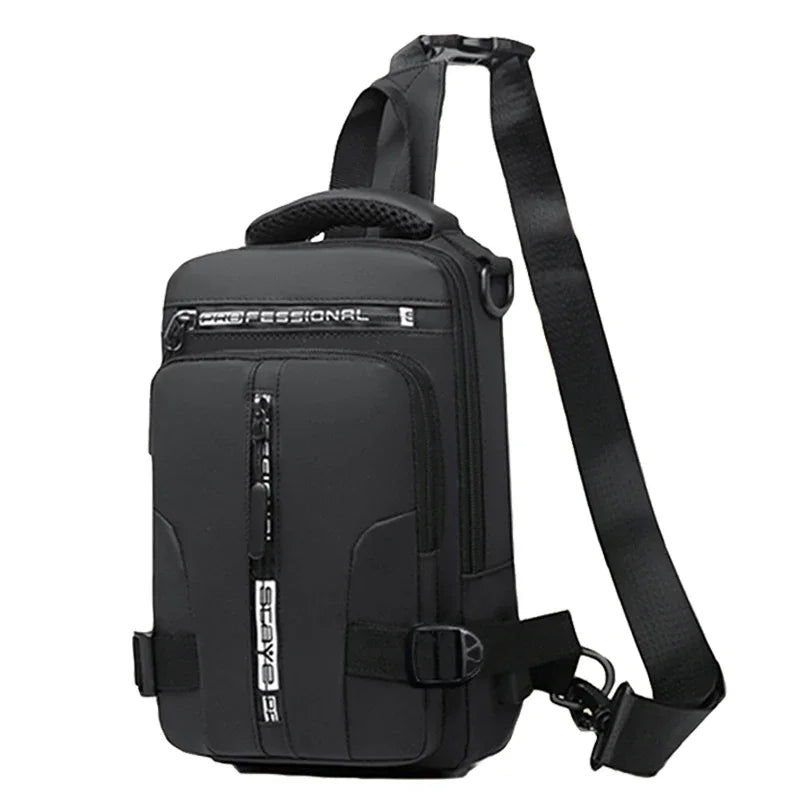 Mochila de montar para hombre, bolso de pecho para hombre, bolso de hombro informal para hombre, bolso cruzado ligero y de gran capacidad