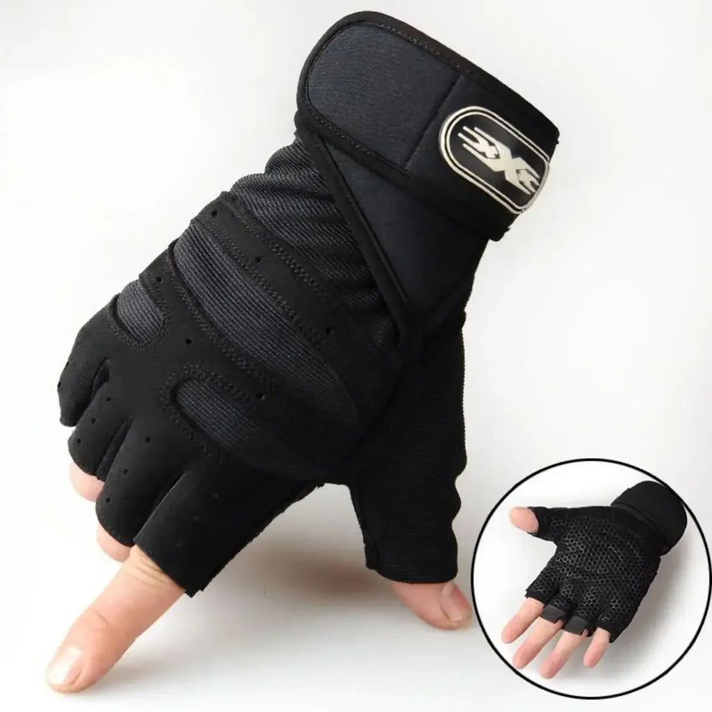 1 par de guantes de gimnasio para Fitness, guantes de pulsera para levantamiento de pesas, entrenamiento de culturismo, ejercicio deportivo, guante de ciclismo