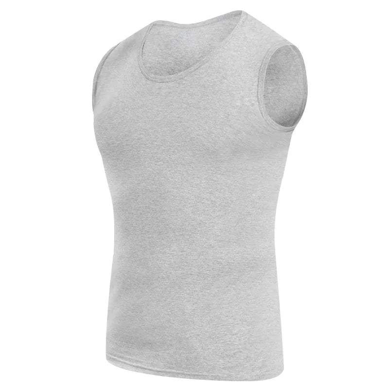 Chaleco ajustado de algodón sin mangas para hombre, 1/3 piezas, con Color de fondo, para ejercicio cómodo y fitness, camiseta sin mangas con