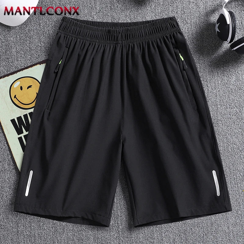 Pantalones Cortos Deportivos de Verano para Hombre, Ropa Deportiva Fresca, Pantalones Cortos Deportivos Casuales, Pantalones Cortos para Gimnasio, Entrenamiento, Correr, Color Negro y Gris