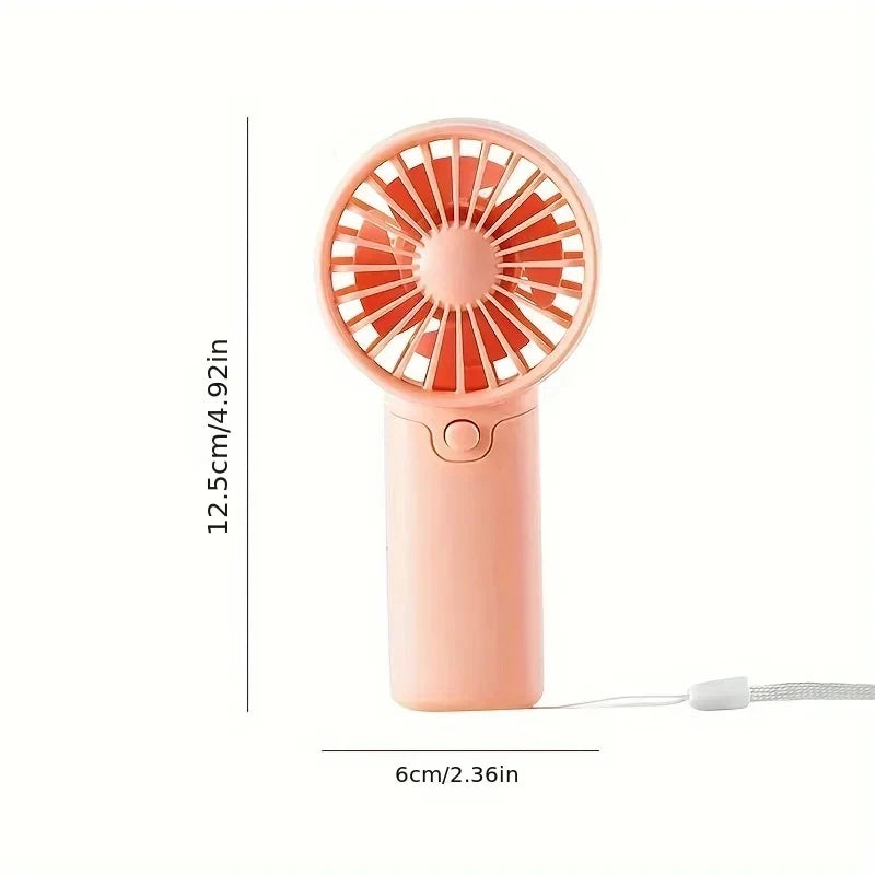 2025 lindo Mini ventilador portátil ventilador de mano ligero práctico tamaño de bolsillo bajo ruido pequeño ventilador eléctrico regalo para estudiantes ventilador al aire libre