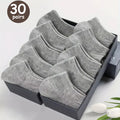 10/20/30/40/50 pares de calcetines tobilleros de corte bajo con desodorante transpirable para hombre, ropa cómoda que absorbe el sudor y para verano