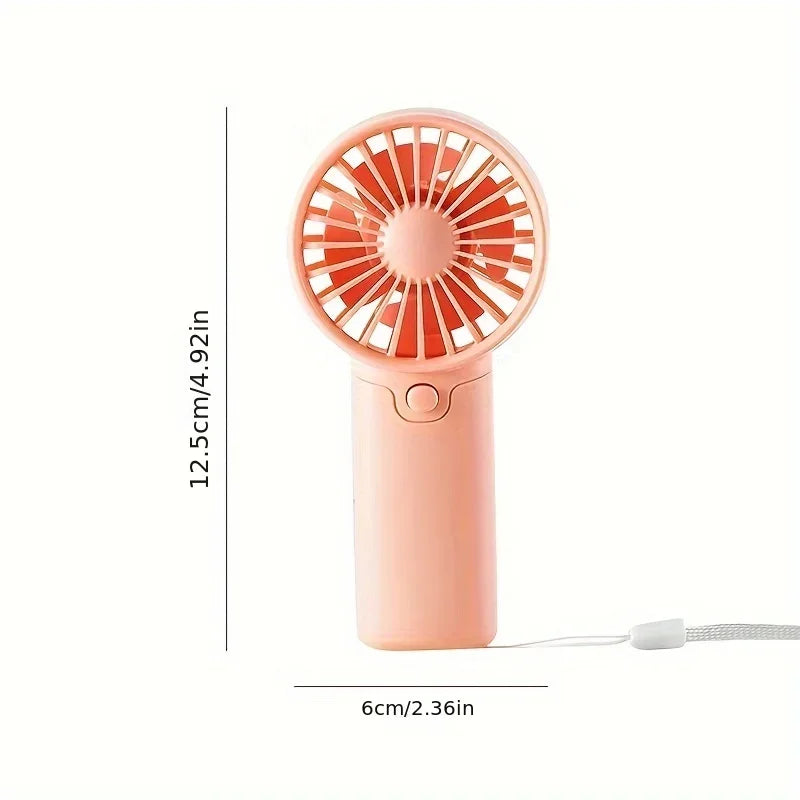 2025 lindo Mini ventilador portátil ventilador de mano ligero práctico tamaño de bolsillo bajo ruido pequeño ventilador eléctrico regalo para estudiantes ventilador al aire libre