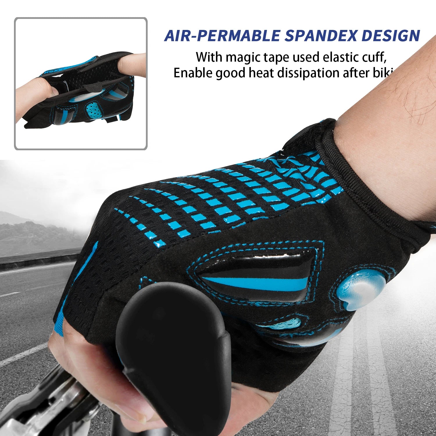 MOREOK Guantes de ciclismo, guantes de bicicleta transpirables, almohadillas de gel de 5 mm, guantes antideslizantes para bicicleta de montaña, guantes de ciclismo de carretera MTB para hombres y mujeres