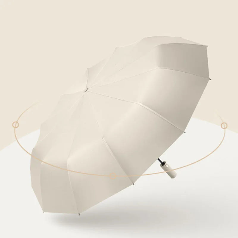 Paraguas reforzado de 24 huesos para hombre y mujer, sombrilla resistente al viento, resistente a los rayos UV, protección solar