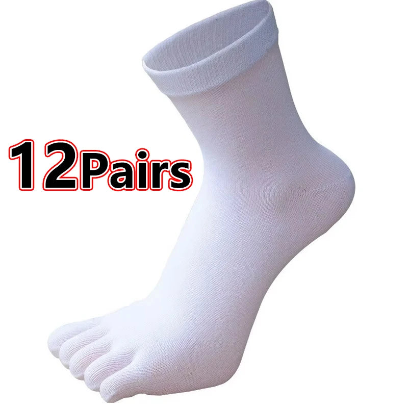 5 pares de calcetines con dedos para hombre y mujer, calcetines con cinco dedos, calcetines de algodón transpirables, calcetines deportivos para correr, Color sólido como regalo de cumpleaños
