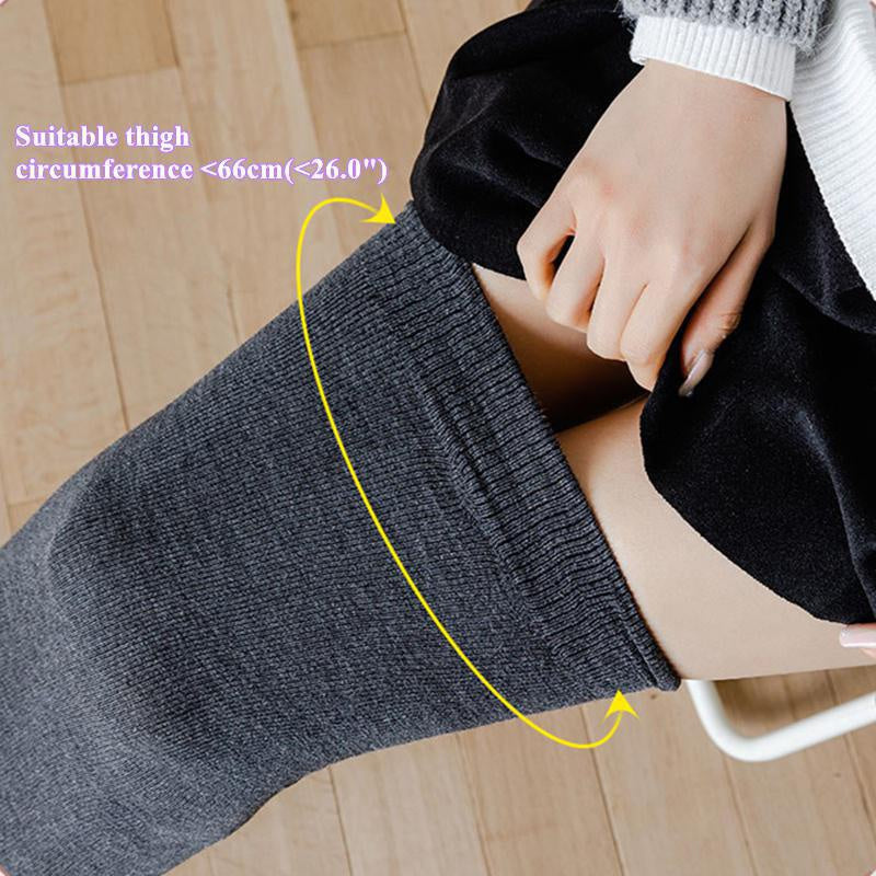 Calcetines largos a rayas blancas y negras, medias altas hasta el muslo elásticas por encima de la rodilla de talla grande, calentadores de piernas para Otoño e Invierno para mujeres de gran tamaño XL