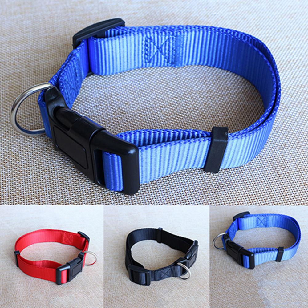 Collar ajustable de nailon de seguridad para perros, cachorros, gatos y mascotas, hebilla de liberación rápida separable, suministros para perros