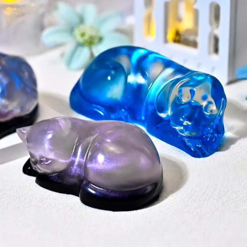 1 unidad Molde de silicona con diseño de gato y perro durmiendo, Serie Mascotas DIY, para velas, aromas, yeso, resina, decoración de tartas de mousse y repostería
