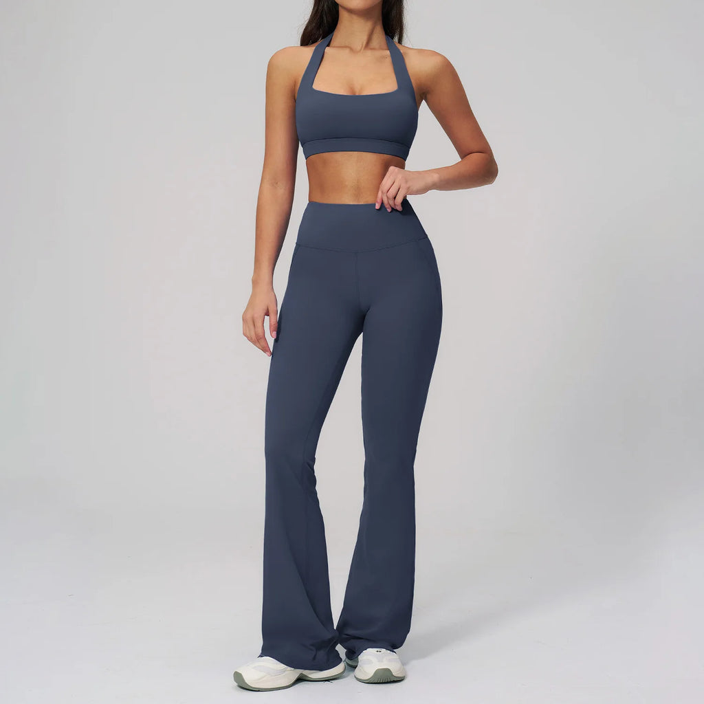 Conjunto de Yoga para Mujer, Ropa Deportiva, Conjunto de Gimnasio y Fitness, 2 Piezas, Leggings para Correr, Sujetador Deportivo Transpirable, Ropa Deportiva Femenina