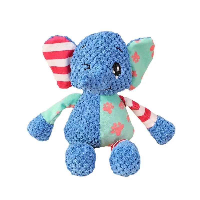 Juguete de peluche para mascotas, animales bonitos, resistente a mordeduras, interactivo, chirriante, juguete para masticar para perros, limpieza de dientes, juguete para masticar, suministros para mascotas