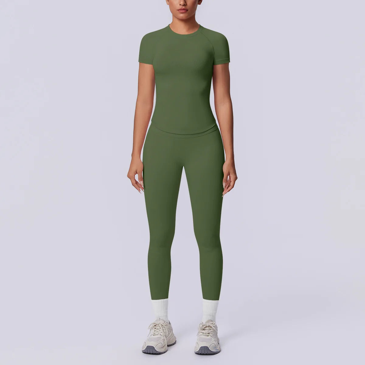 Conjunto Deportivo de Yoga para Mujer, Conjunto de Dos Piezas, Pantalones y Top, Traje Deportivo para Gimnasio, Yoga y Entrenamiento