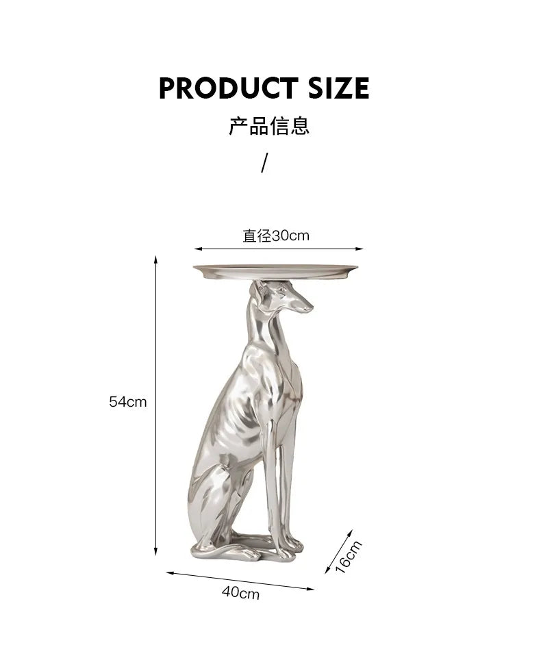 Esculturas de perros grandes para decoración del hogar, mesa de centro, sala de estar, adornos de suelo, bandeja de almacenamiento, estatua, accesorios de decoración del hogar Nórdico