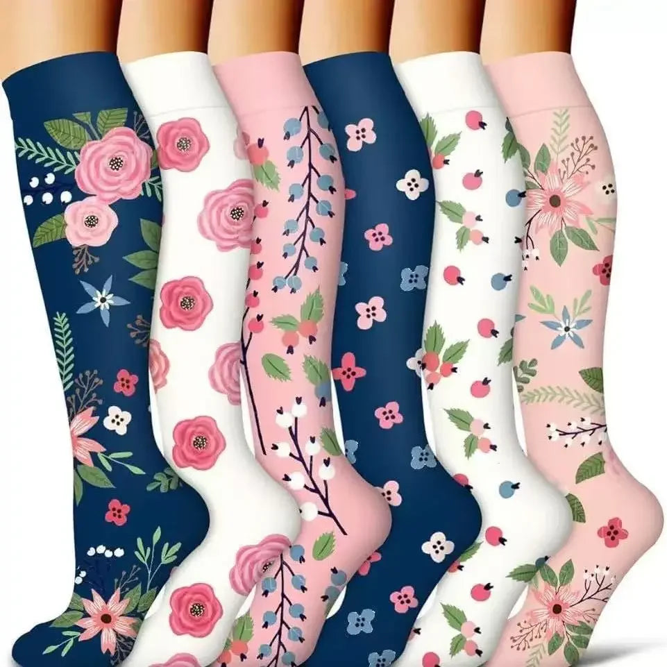 Nuevos calcetines de compresión deportivos para venas varicosas, calcetines médicos de nailon para enfermería, aptos para correr, saltar, antifatiga