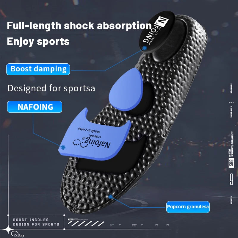 Plantillas deportivas transpirables con amortiguación y absorción de impactos para zapatos, plantillas para correr, para hombres y mujeres, almohadillas de masaje y cuidado para pies
