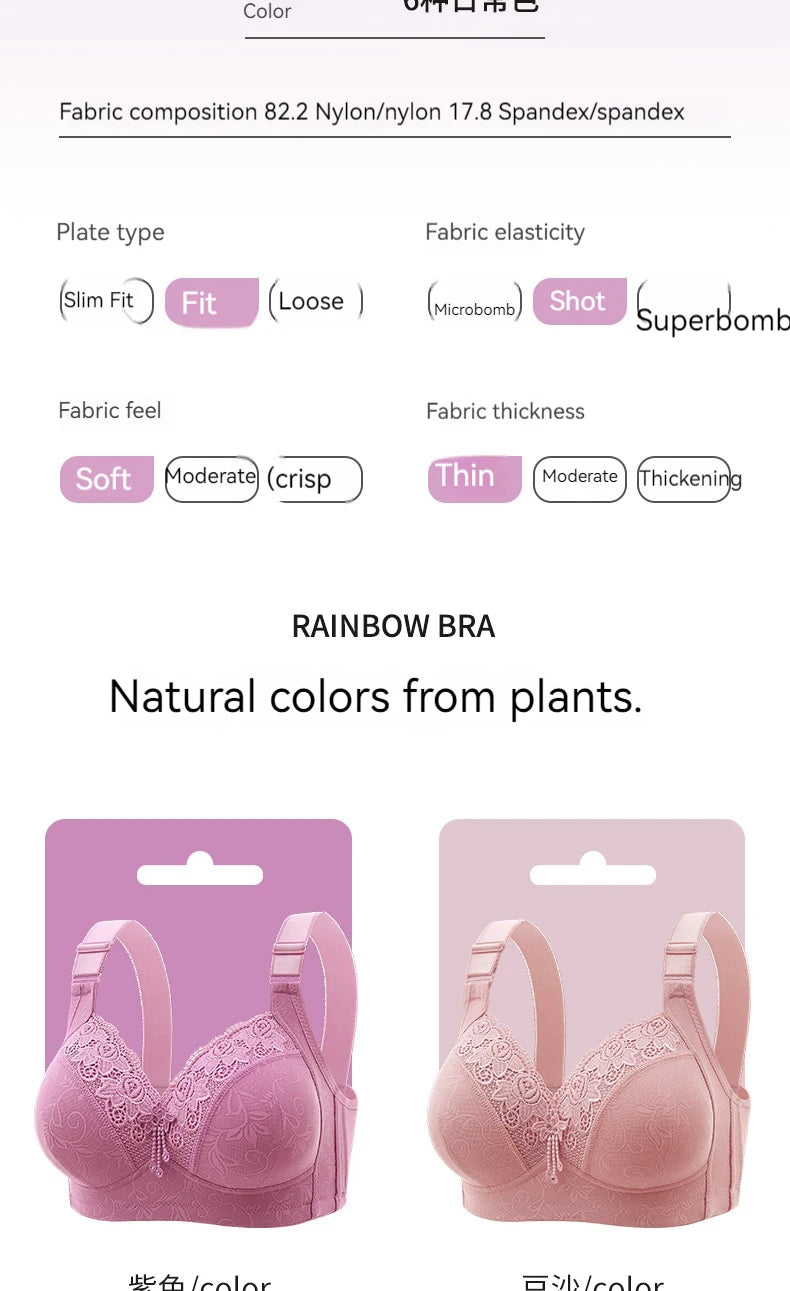 Sujetadores de encaje para mujer, Bralette con perspectiva ultrafina, sujetador con escote en V profundo, lencería Sexy, Tops de talla grande, ropa interior para mamá, sujetador activo
