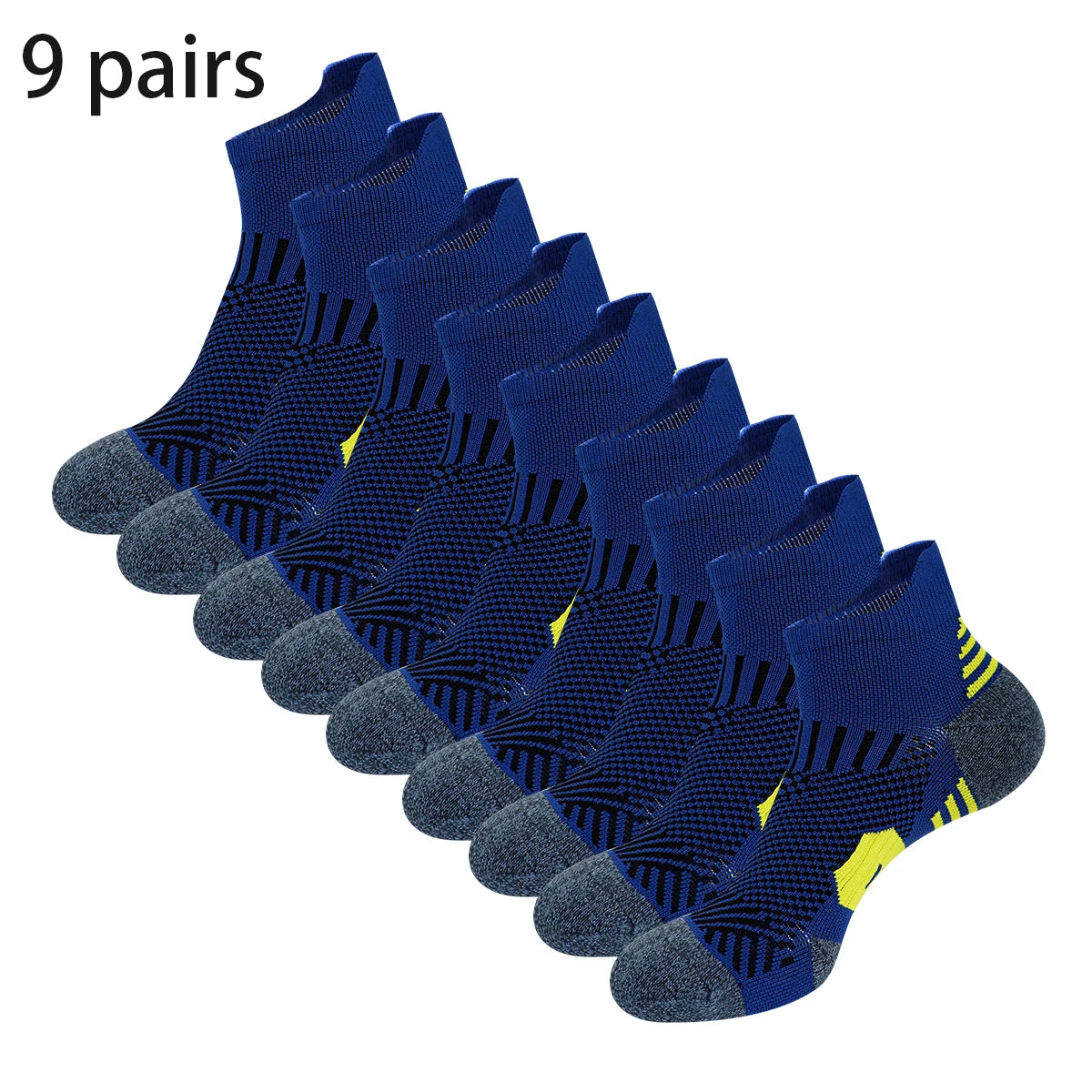 3/9 pares de calcetines deportivos antideslizantes para hombres y mujeres, parte inferior de toalla gruesa, calcetines profesionales para correr, entrenamiento físico, baloncesto