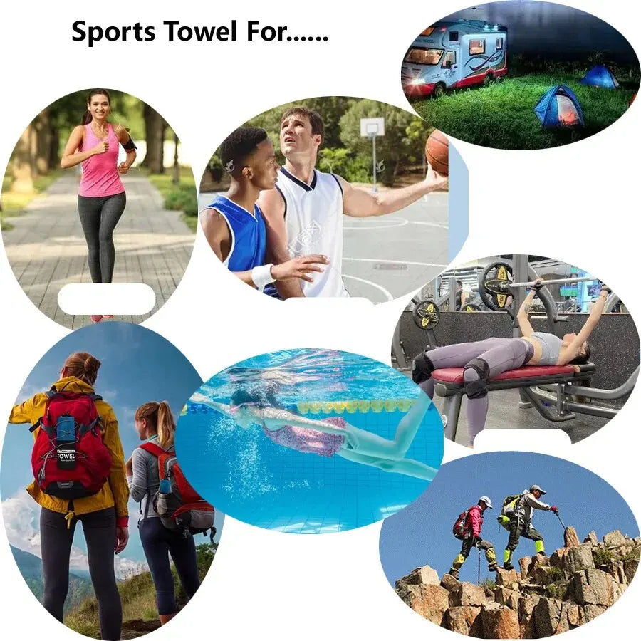 Toalla deportiva de secado rápido, Toalla de microfibra para correr, Yoga, gimnasio, Fitness, baloncesto, acampar al aire libre, senderismo, playa, 40x80/76x152cm