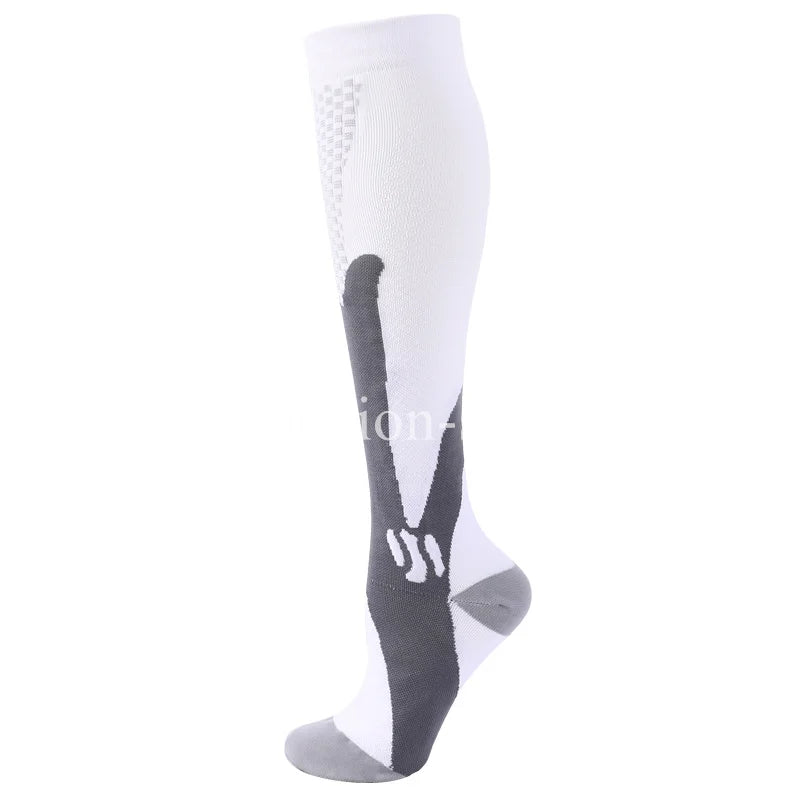 1 par de calcetines de compresión calcetines deportivos medias de enfermería médica previenen las venas varicosas calcetines embarazo enfermería atlético fútbol SOX