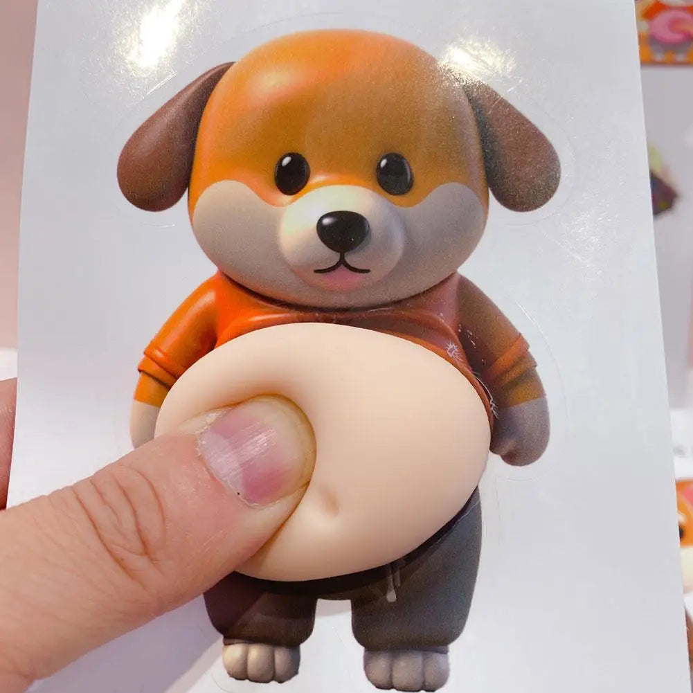 Pegatina 3D de silicona con diseño de Shiba Inu para puerta de coche, protector de parachoques, juguete decorativo y divertido para la carrocería del coche.
