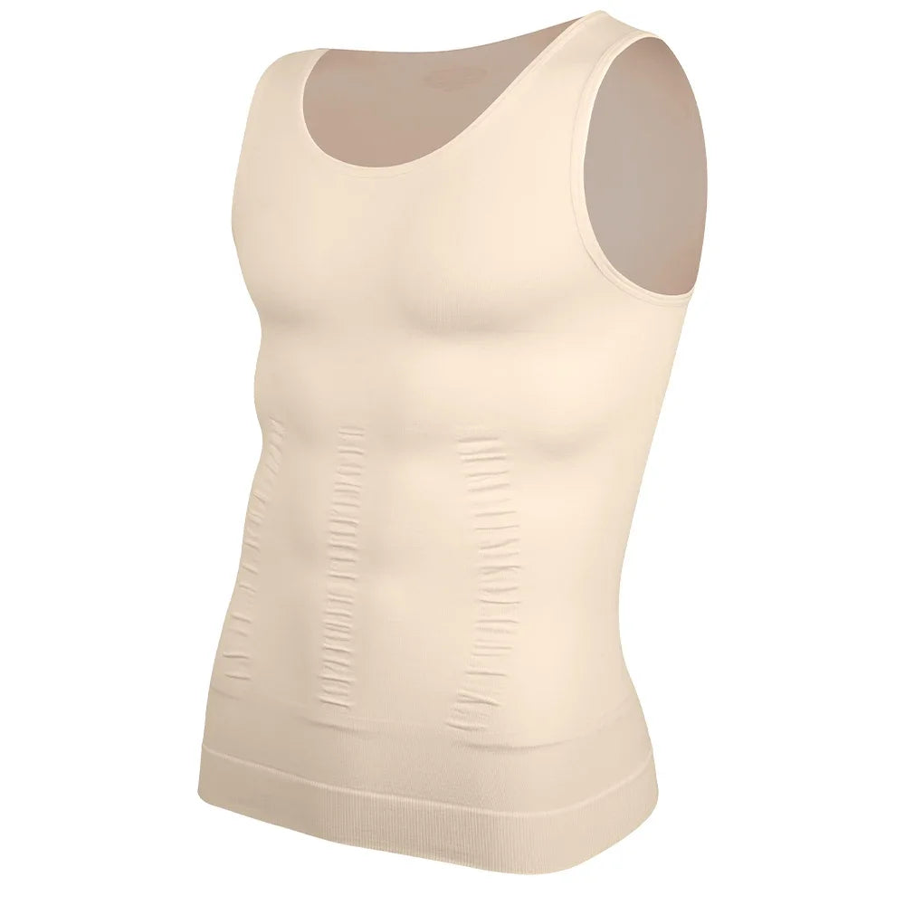Camiseta de Compresión para Hombre, Chaleco Moldeador, Ropa Interior Reductora, Camiseta sin Mangas