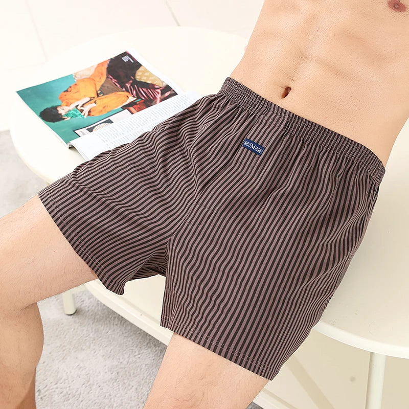 Pantalones de pijama a cuadros de algodón 100% para hombre, pijamas elásticos cómodos con cintura ancha, pantalones cortos para dormir, pantalones PJ con tapeta de botones, pijama para hombre