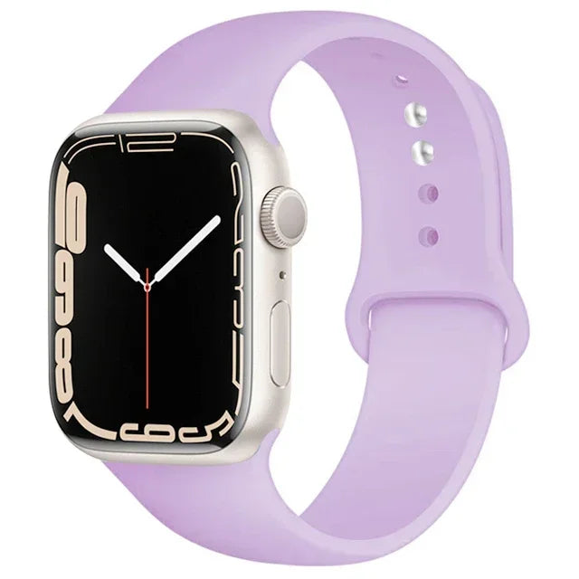 Correa de silicona para Apple Watch, 46mm, 44mm, 45mm, 40mm, 41mm, 42-38mm, 49mm, pulsera deportiva iwatch series 11 10 9 8 7 6 5 SE Ultra3