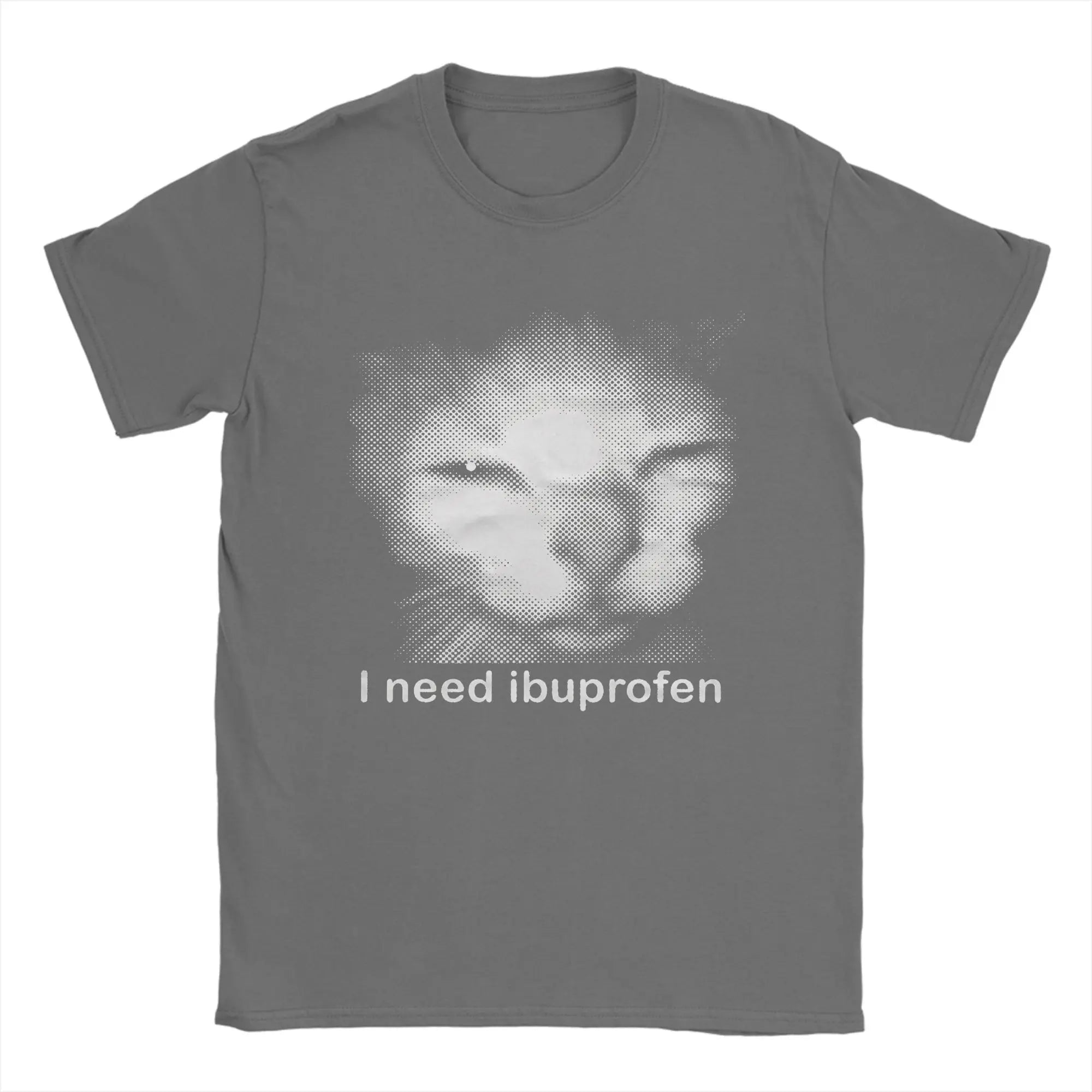 Camiseta con estampado Vintage de gato I Need Ibuprofen, camiseta Retro Y2K de manga corta, camisetas de algodón con cuello redondo de verano 4XL 5XL 6XL
