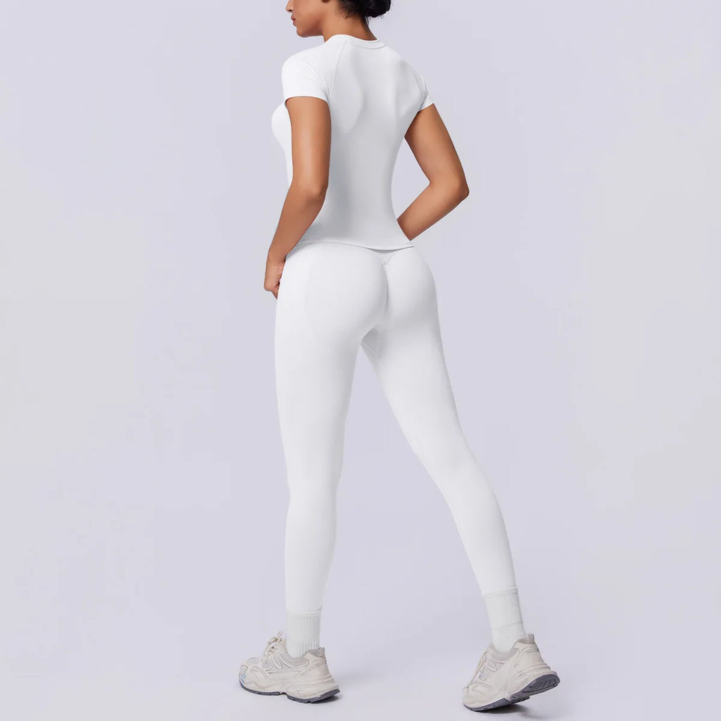 Conjunto Deportivo de Yoga para Mujer, Conjunto de Dos Piezas, Pantalones y Top, Traje Deportivo para Gimnasio, Yoga y Entrenamiento