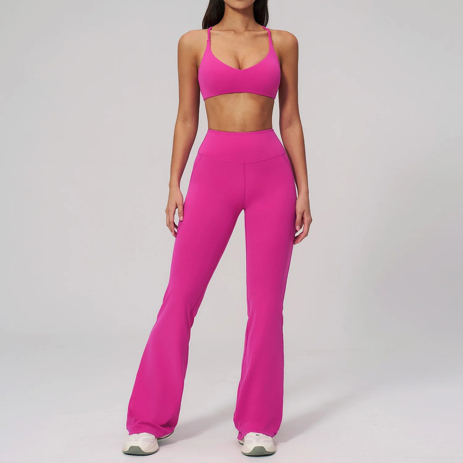 Conjunto de Yoga para Mujer, Ropa Deportiva, Conjunto de Gimnasio y Fitness, 2 Piezas, Leggings para Correr, Sujetador Deportivo Transpirable, Ropa Deportiva Femenina