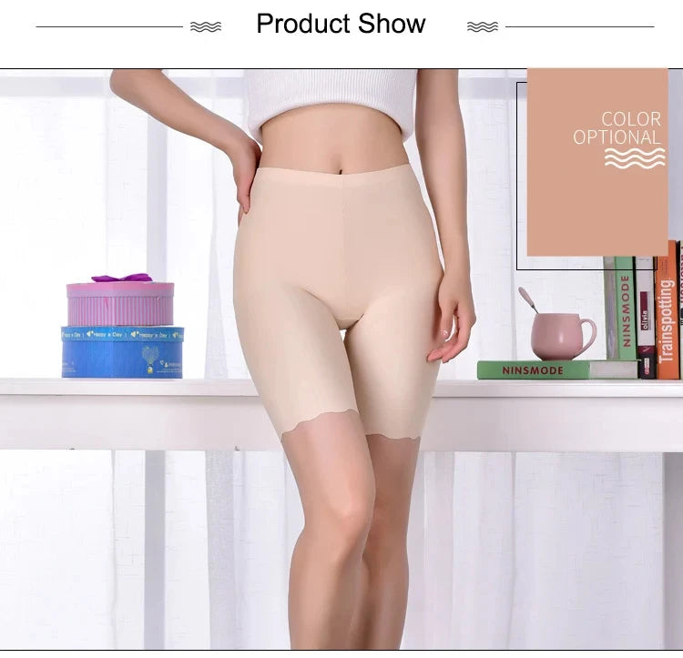 Pantalones cortos de seguridad sin costuras para mujer, Boxers de talla grande para verano, pantalón de protección antirozaduras debajo de la falda, bragas, ropa interior 3XL