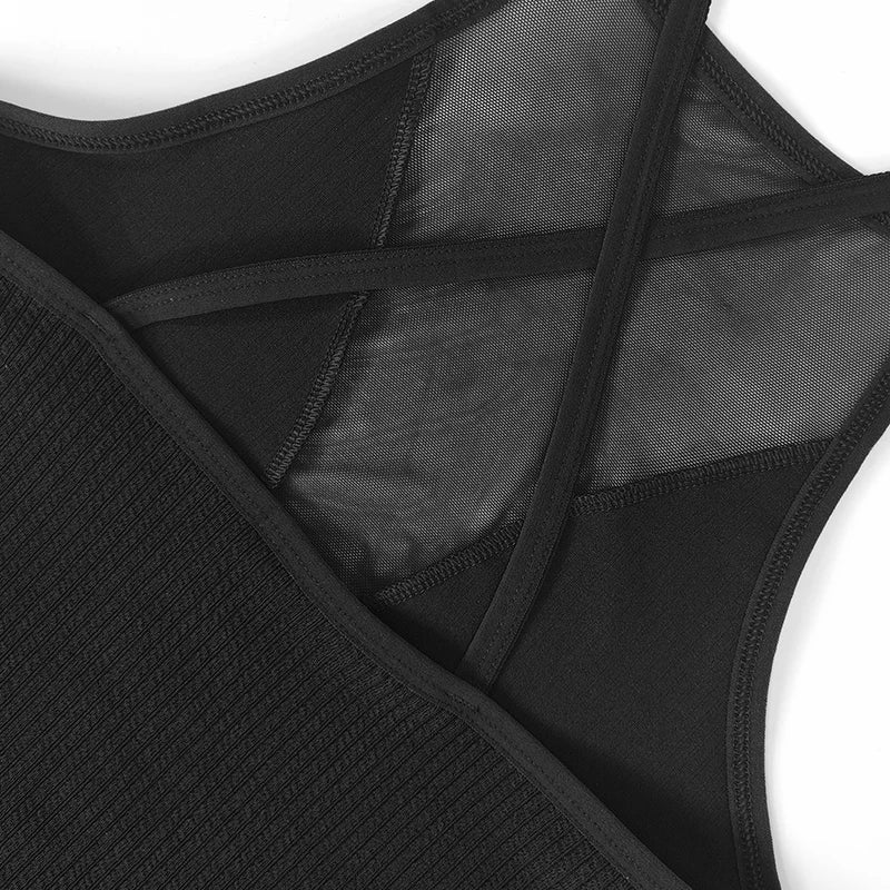 1 Uds. Camisola de malla Sexy, Top corto, corsé acanalado, ropa interior sin espalda, moda novedosa, sujetador informal para mujer, Top sin mangas, Bralette, lencería