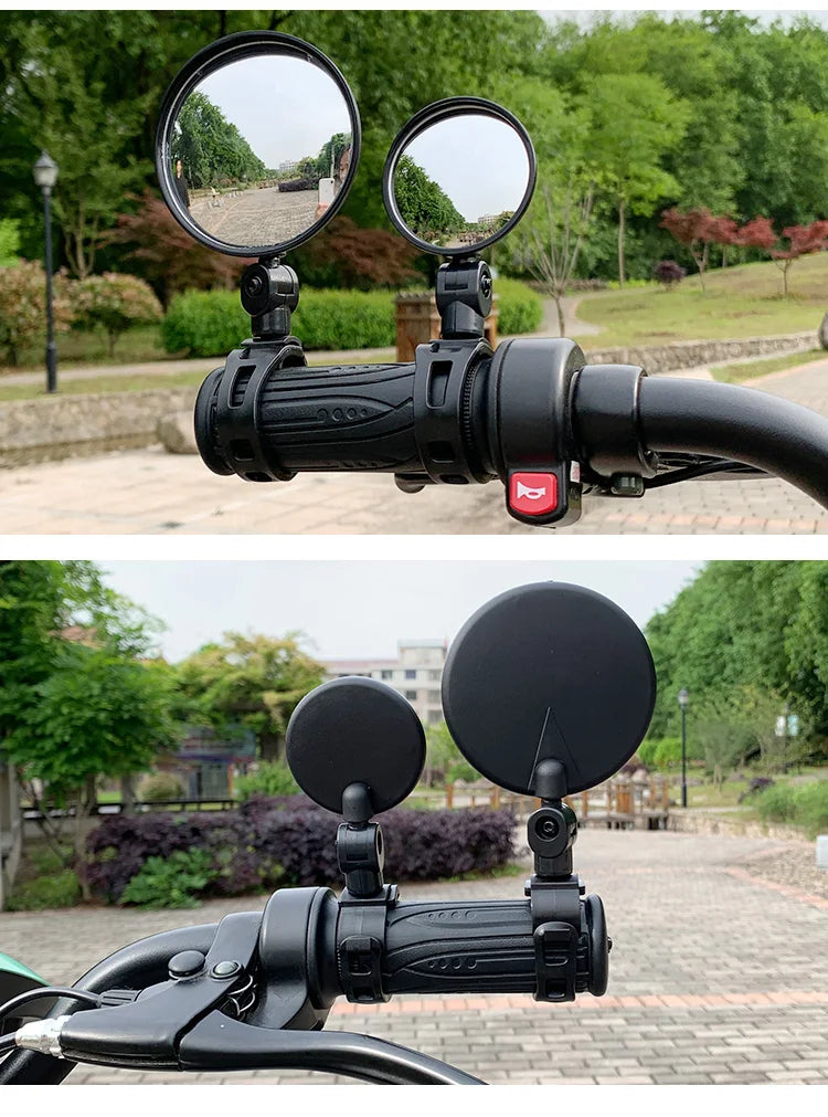 Espejo retrovisor para bicicleta, espejos retrovisores universales giratorios ajustables de 360 grados para manillar de ciclismo, para bicicleta de montaña y carretera, 1/2 Uds.