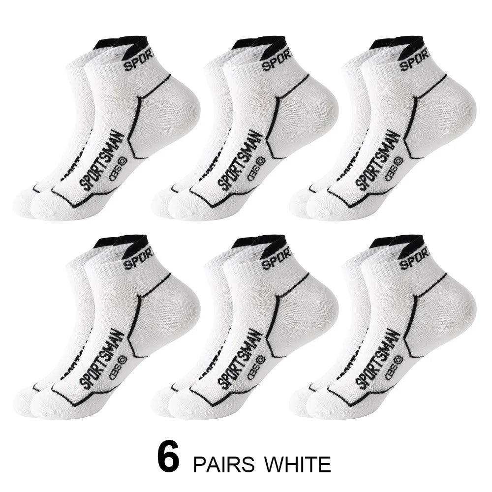 6 pares de calcetines calcetines cortos para hombre calcetines de baloncesto absorbentes y olorosos calcetines deportivos para correr calcetines de malla transpirable para hombre