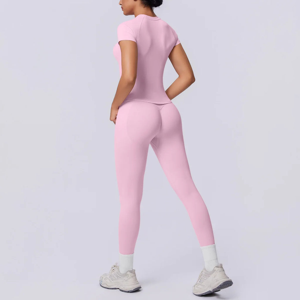 Conjunto Deportivo de Yoga para Mujer, Conjunto de Dos Piezas, Pantalones y Top, Traje Deportivo para Gimnasio, Yoga y Entrenamiento