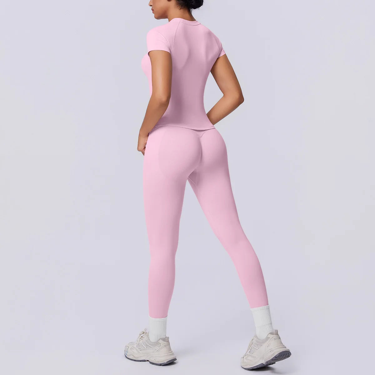 Conjunto Deportivo de Yoga para Mujer, Conjunto de Dos Piezas, Pantalones y Top, Traje Deportivo para Gimnasio, Yoga y Entrenamiento