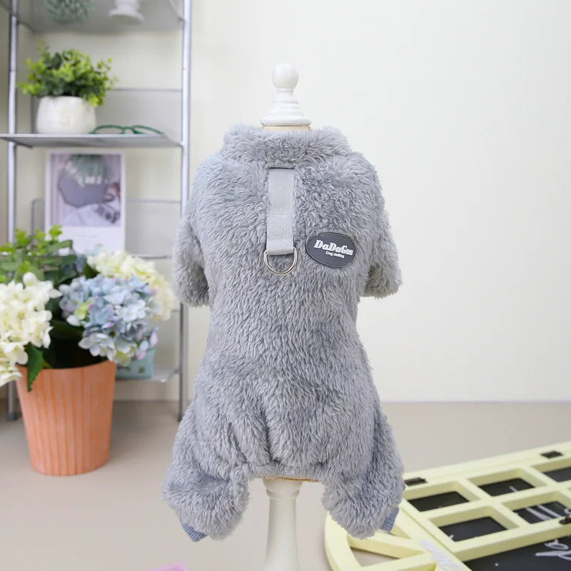 Mono térmico de lana para perros, pijamas cálidos para cachorros y gatitos, ropa de dormir para Chihuahua, caniche, mascotas pequeñas, ropa suave y cómoda para mascotas