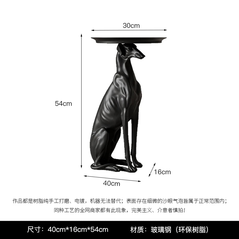 Esculturas de perros grandes para decoración del hogar, mesa de centro, sala de estar, adornos de suelo, bandeja de almacenamiento, estatua, accesorios de decoración del hogar Nórdico