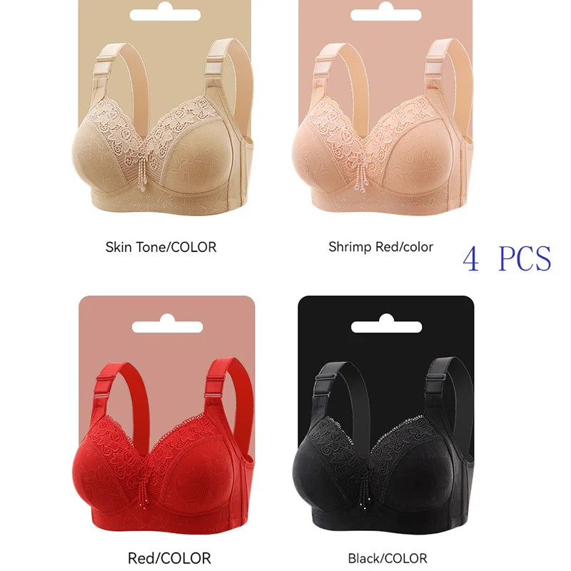 Sujetadores de encaje para mujer, Bralette con perspectiva ultrafina, sujetador con escote en V profundo, lencería Sexy, Tops de talla grande, ropa interior para mamá, sujetador activo